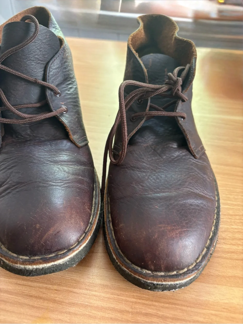 Clarks Originals New Indies 67733 Men’s 10 M Brown Leather Chukka Crepe Boots